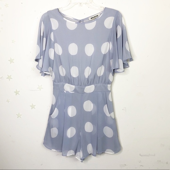MYSTIC lavender spotted romper - Picture 1 of 10